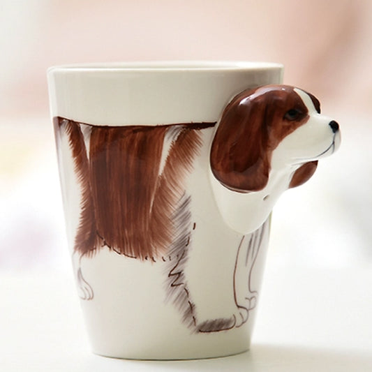Fusion Cup 3D Hand Drawn Animal Ceramic Mug Beagle